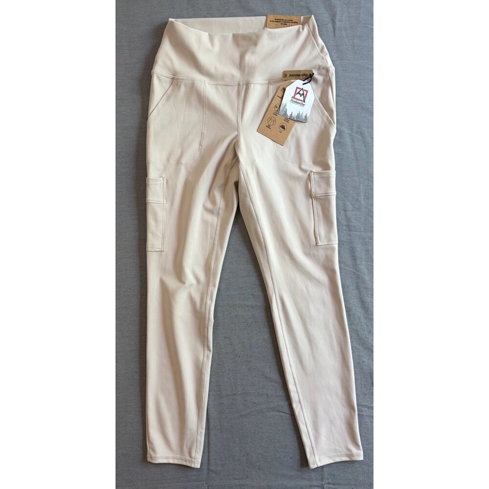 Avalanche Outdoor High Waisted 4 Pockets Cargo Legging Womens Size M Beige New